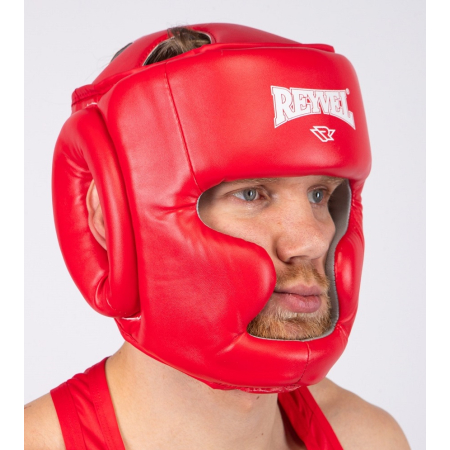 Шлем боксёрский закрытый Reyvel, цвет красный